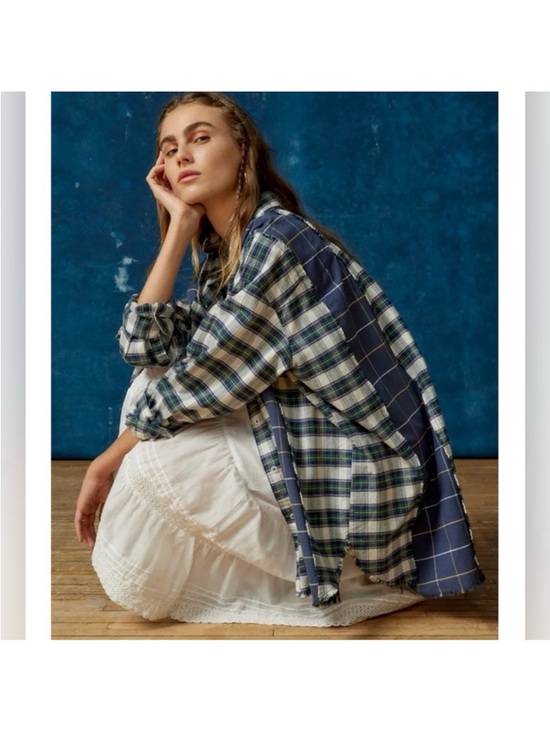 BDG - Women’s Oversized Patchwork Flannel - Picture 5 of 5